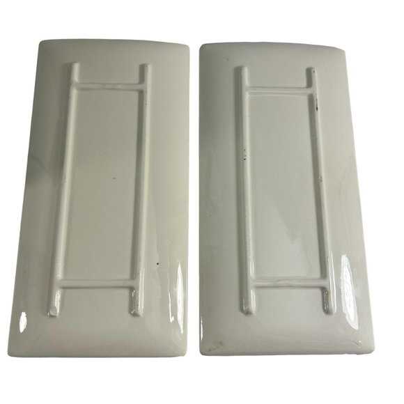 Vtg Lot 2 Vegetable Trays Serving Dishes Celery Radishes Appetizer Plate Ceramic - Picture 2 of 9